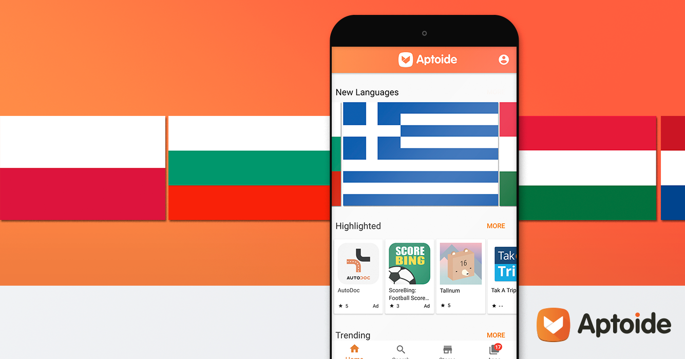 Aptoide speaks 6 NEW languages!
